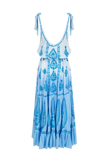 Atzaro Maxi Dress China Blue Ombre