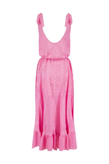 Atzaro Pink-Neon Pink Dress