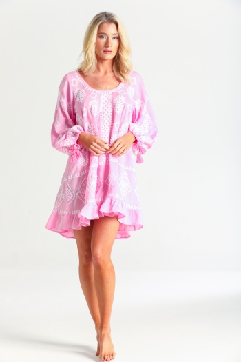 Dolly Dress Pink-White