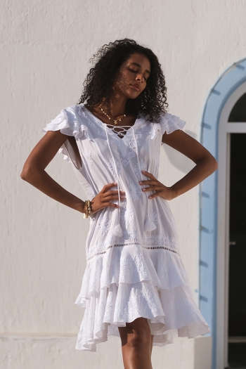 Iona White-White Dress