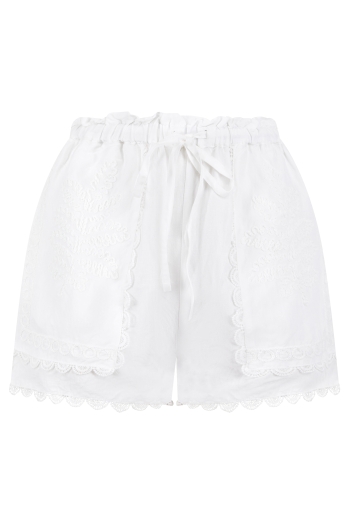 Izzie White-White Shorts