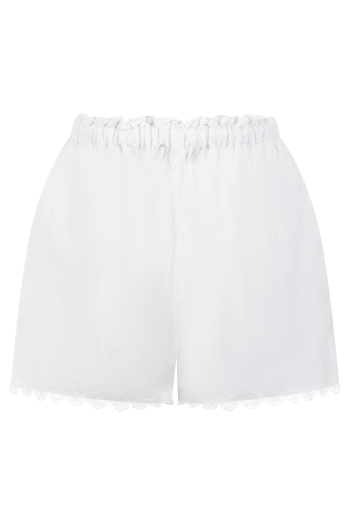Izzie White-White Shorts