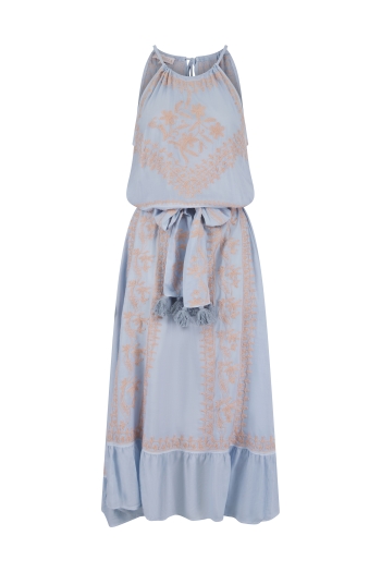 Poppy Nantucket Blue-Taupe Dress